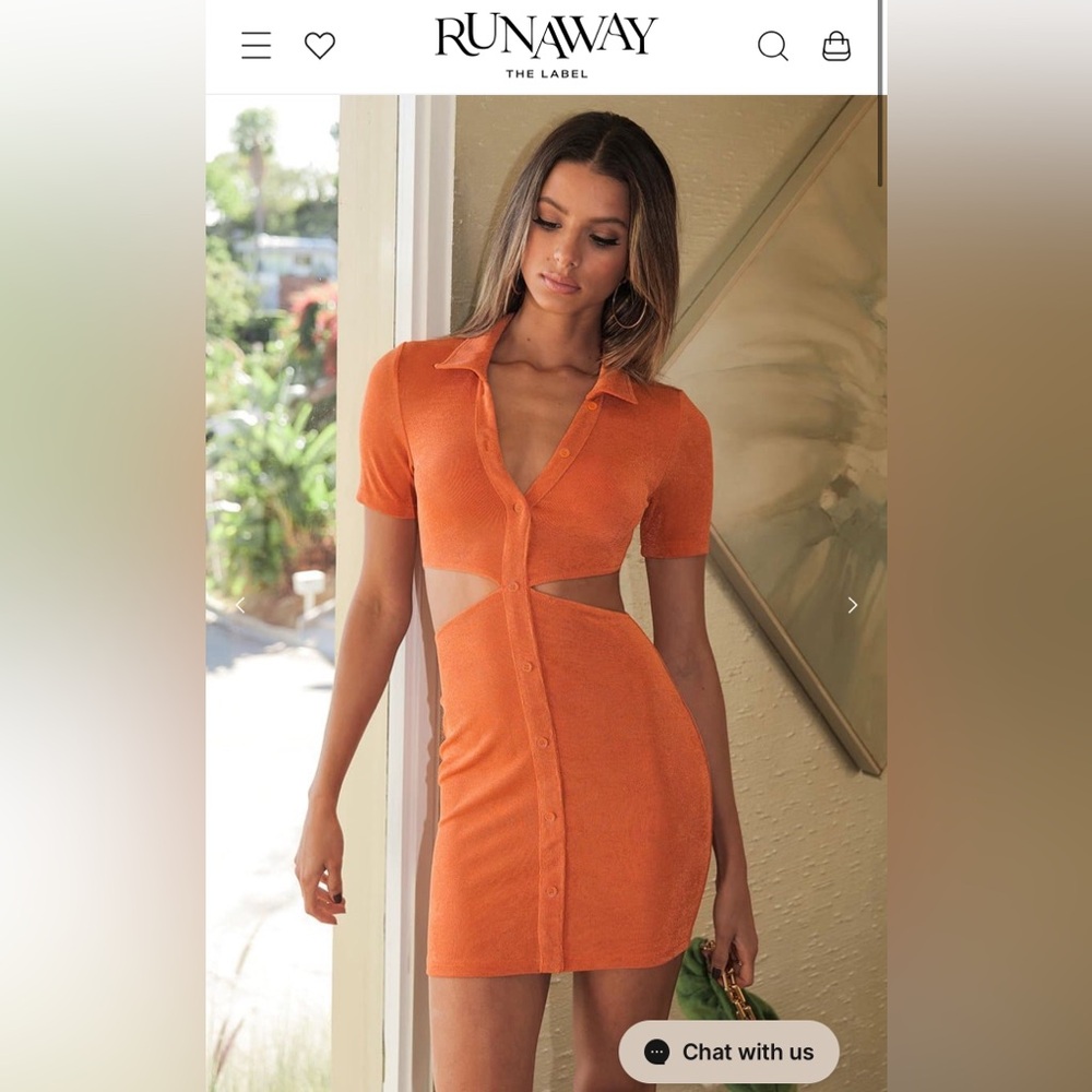 Claudia Mini Dress- Tangerine